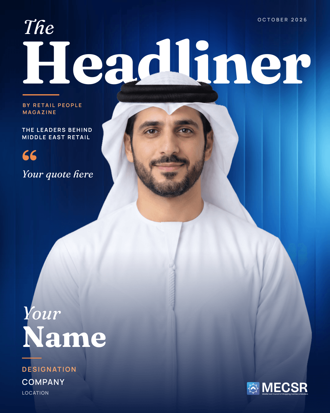 An example Headliner cover by Retail People Magazine
